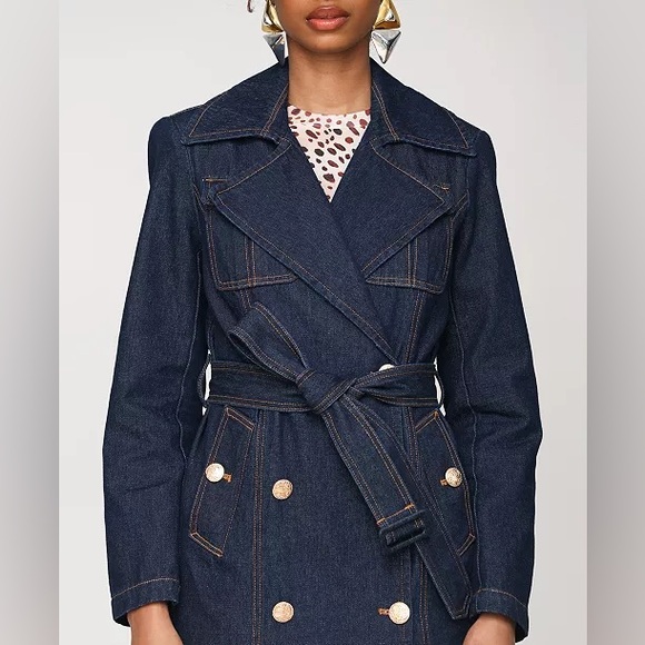 NWT Avec Les Filles Belted Utility Trench Coat - Picture 5 of 7